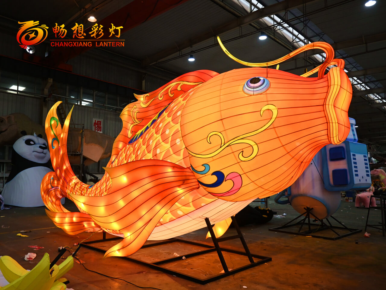 新年鲤鱼彩灯