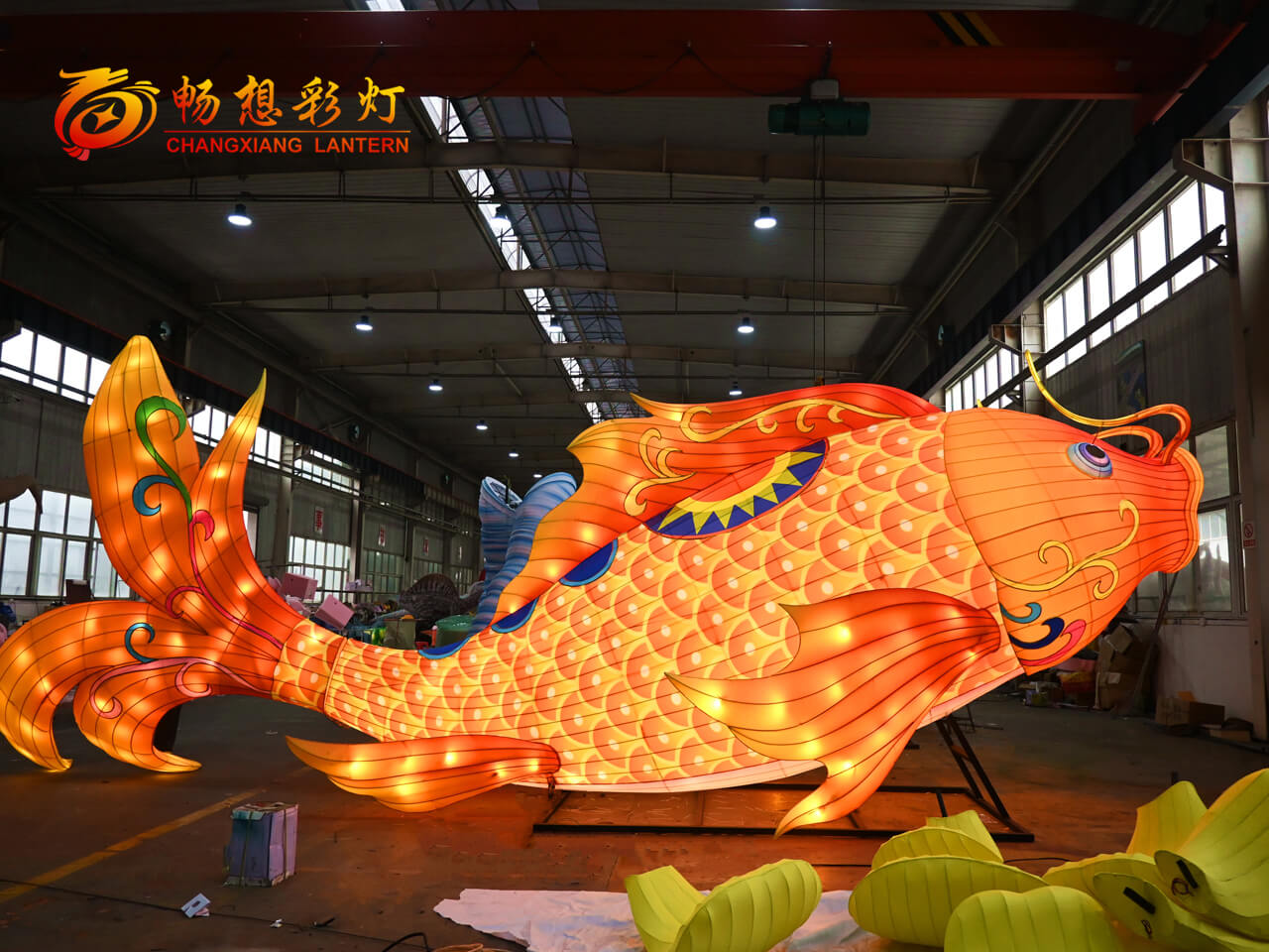 新年鲤鱼彩灯